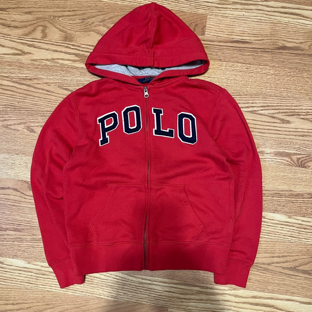 Polo by Ralph Lauren Kids Bold Red Zip-Up Hoodie